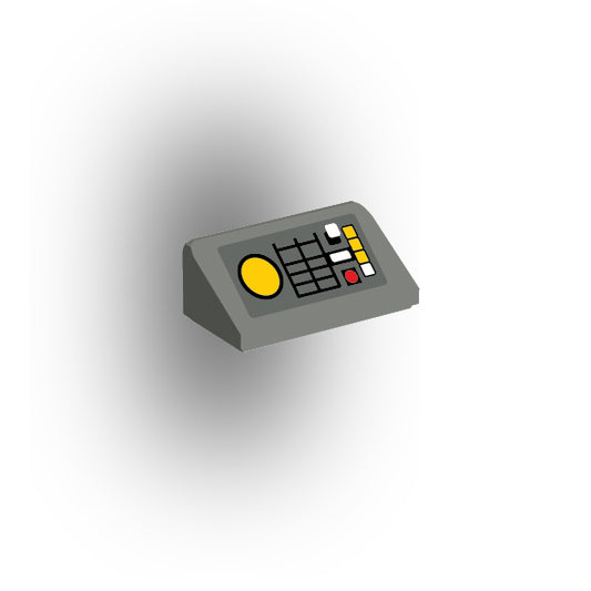 Control Panel 1x2 Slope: Dark Bluish Gray Panel Version 2