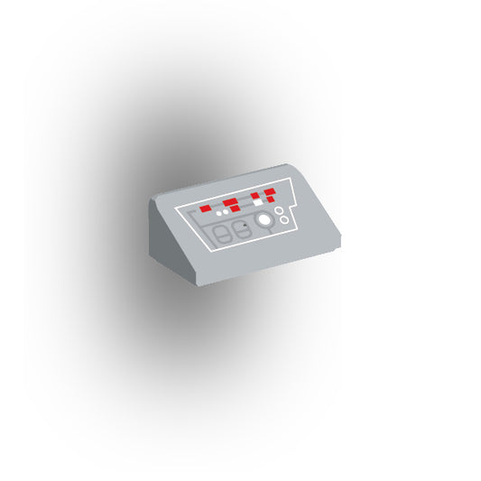 Control Panel 1x2 Slope: Light Bluish Gray Panel Version 3