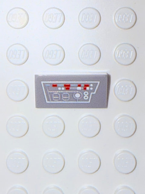 Control Panel 1x2 Slope: Light Bluish Gray Panel Version 3