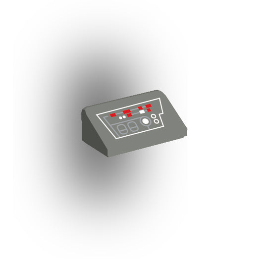 Control Panel 1x2 Slope: Dark Bluish Gray Panel Version 3