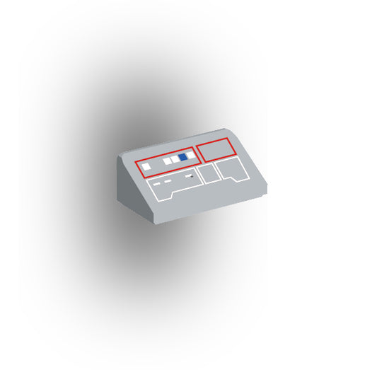 Control Panel 1x2 Slope: Light Bluish Gray Panel Version 4