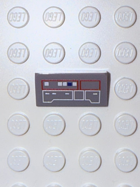 Control Panel 1x2 Slope: Light Bluish Gray Panel Version 4