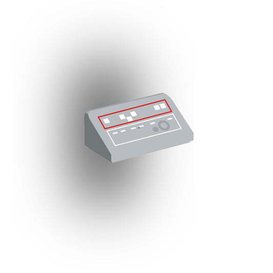 Control Panel 1x2 Slope: Light Bluish Gray Panel Version 5