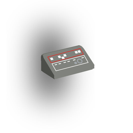 Control Panel 1x2 Slope: Dark Bluish Gray Panel Version 5