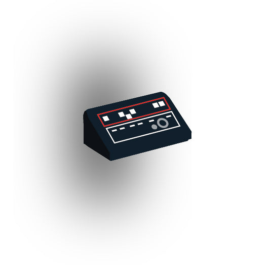 Control Panel 1x2 Slope: Black Panel Version 5