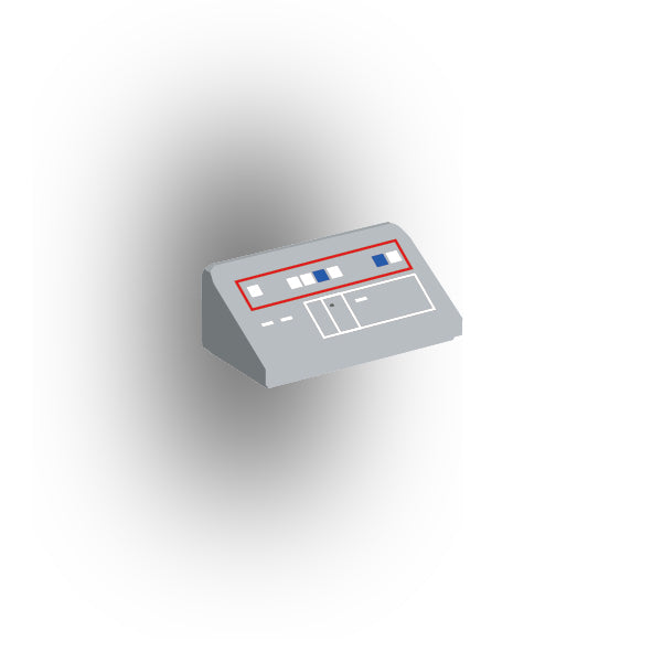 Control Panel 1x2 Slope: Light Bluish Gray Panel Version 6