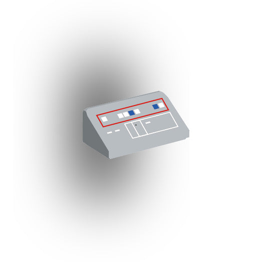 Control Panel 1x2 Slope: Light Bluish Gray Panel Version 6