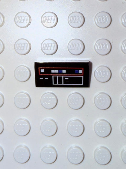 Control Panel 1x2 Slope: Black Panel Version 6