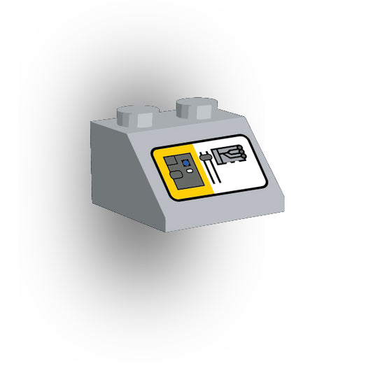 Control Panel 2x2 45 Degree Slope: Light Bluish Gray Control Panel 1