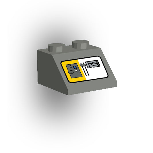 Control Panel 2x2 45 Degree Slope: Dark Bluish Gray Control Panel 1