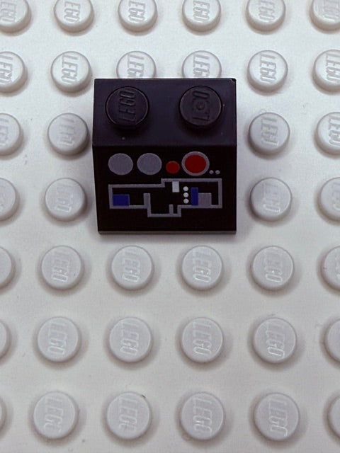 Control Panel 2x2 45 Degree Slope: Black Control Panel 4