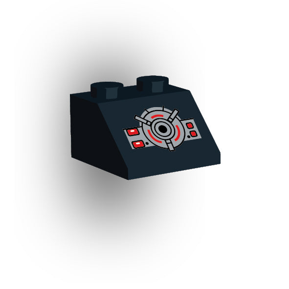 Control Panel 2x2 45 Degree Slope: Black Control Panel 5