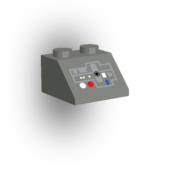 Control Panel 2x2 45 Degree Slope: Dark Bluish Gray Control Panel 6