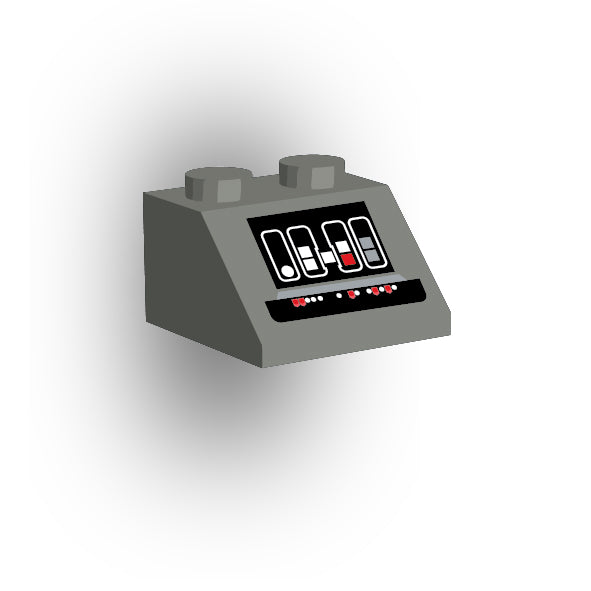 Control Panel 2x2 45 Degree Slope: Dark Bluish Gray Control Panel 7