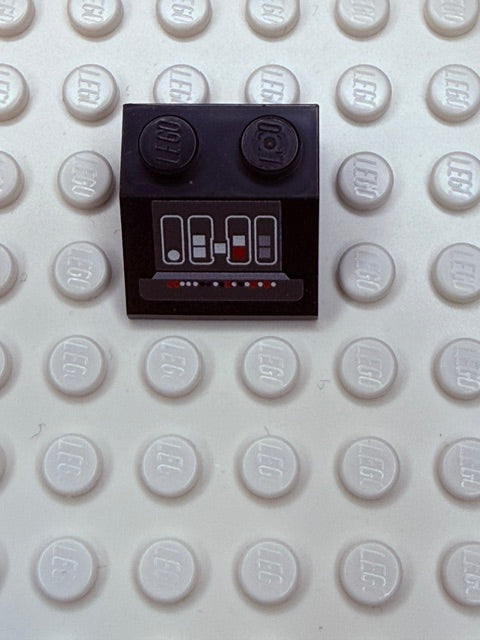 Control Panel 2x2 45 Degree Slope: Black Control Panel 7