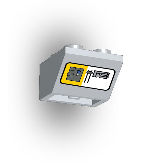 Control Panel 2x2 45 Degree Inverted Slope: Light Bluish Gray Control Panel 1