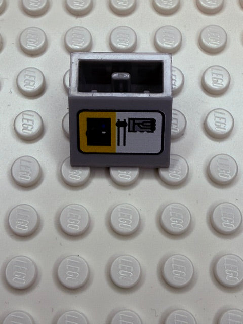 Control Panel 2x2 45 Degree Inverted Slope: Light Bluish Gray Control Panel 1
