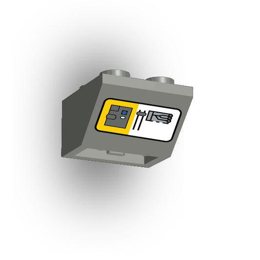 Control Panel 2x2 45 Degree Inverted Slope: Dark Bluish Gray Control Panel 1