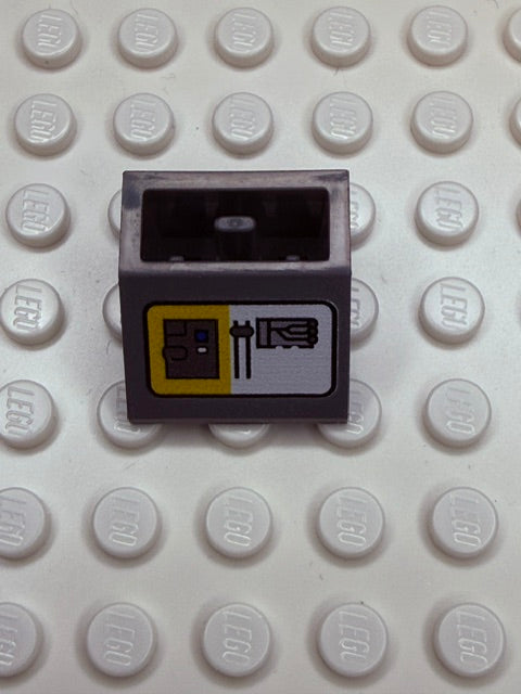 Control Panel 2x2 45 Degree Inverted Slope: Dark Bluish Gray Control Panel 1