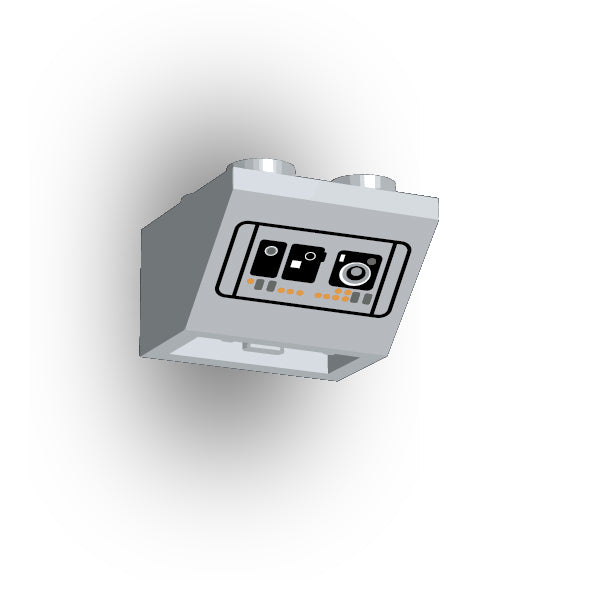 Control Panel 2x2 45 Degree Inverted Slope: Light Bluish Gray Control Panel 2