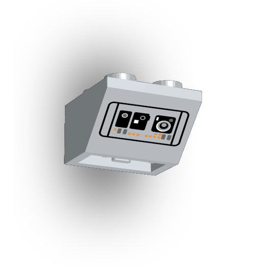 Control Panel 2x2 45 Degree Inverted Slope: Light Bluish Gray Control Panel 2
