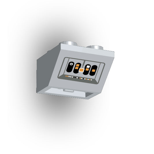 Control Panel 2x2 45 Degree Inverted Slope: Light Bluish Gray Control Panel 3