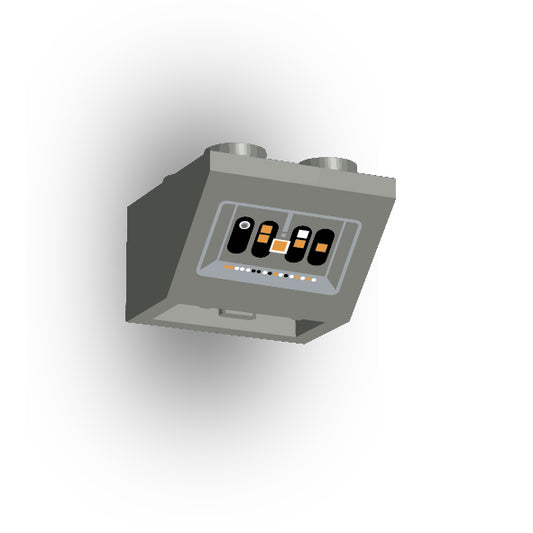 Control Panel 2x2 45 Degree Inverted Slope: Dark Bluish Gray Control Panel 3