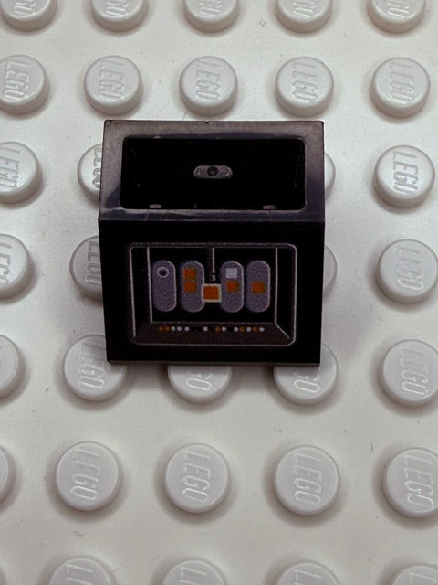 Control Panel 2x2 45 Degree Inverted Slope: Black Control Panel 3