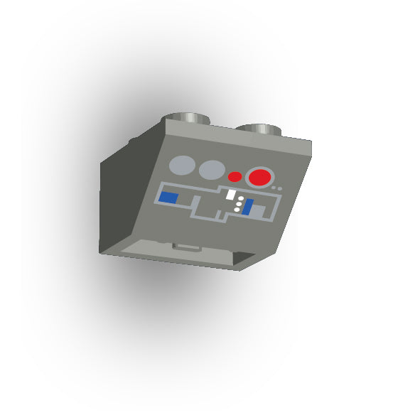 Control Panel 2x2 45 Degree Inverted Slope: Dark Bluish Gray Control Panel 4