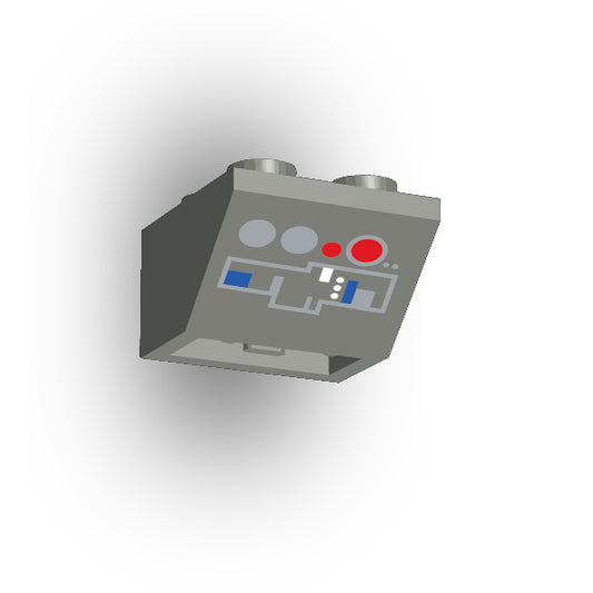 Control Panel 2x2 45 Degree Inverted Slope: Dark Bluish Gray Control Panel 4