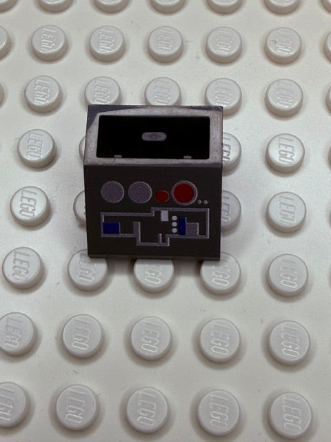 Control Panel 2x2 45 Degree Inverted Slope: Dark Bluish Gray Control Panel 4