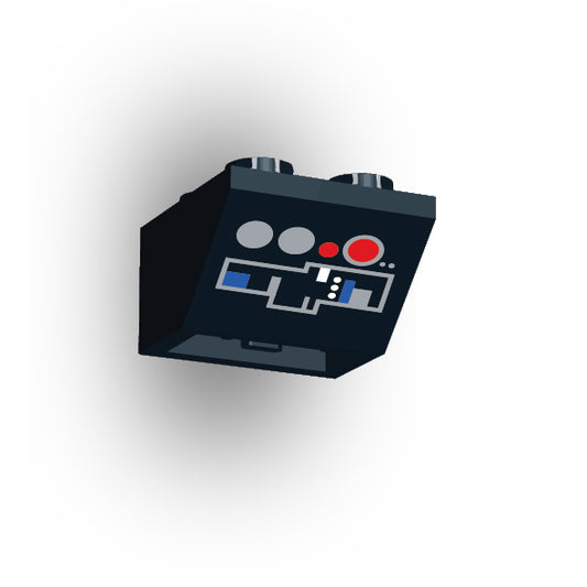 Control Panel 2x2 45 Degree Inverted Slope: Black Control Panel 4