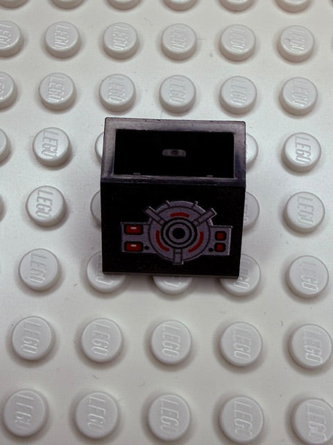 Control Panel 2x2 45 Degree Inverted Slope: Black Control Panel 5