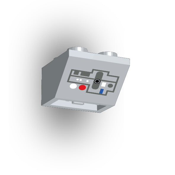 Control Panel 2x2 45 Degree Inverted Slope: Light Bluish Gray Control Panel 6