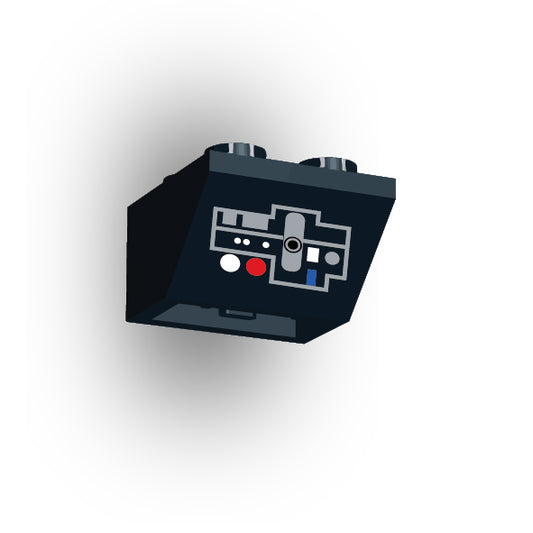 Control Panel 2x2 45 Degree Inverted Slope: Black Control Panel 6