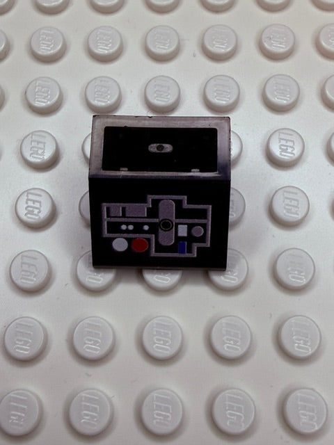 Control Panel 2x2 45 Degree Inverted Slope: Black Control Panel 6
