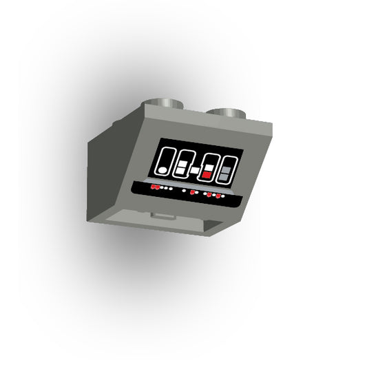Control Panel 2x2 45 Degree Inverted Slope: Dark Bluish Gray Control Panel 7