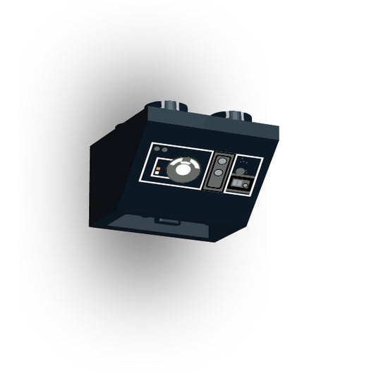 Control Panel 2x2 45 Degree Inverted Slope: Black Control Panel 8