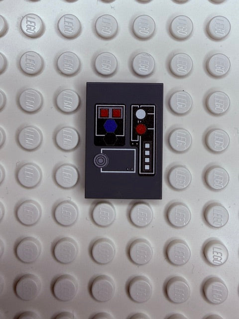 Control Panel 2x3 Tile: Dark Bluish Gray Control Panel 1