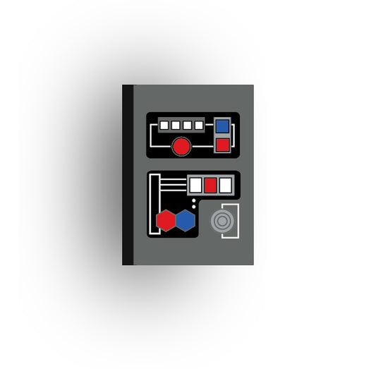 Control Panel 2x3 Tile: Dark Bluish Gray Control Panel 2