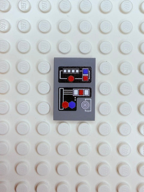 Control Panel 2x3 Tile: Dark Bluish Gray Control Panel 2