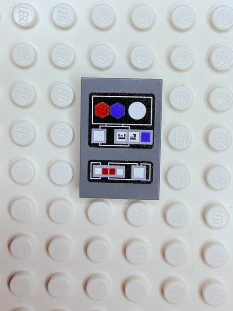 Control Panel 2x3 Tile: Dark Bluish Gray Control Panel 4