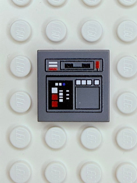 Control Panel 2x2 Tile: Dark Bluish Gray Control Panel 6