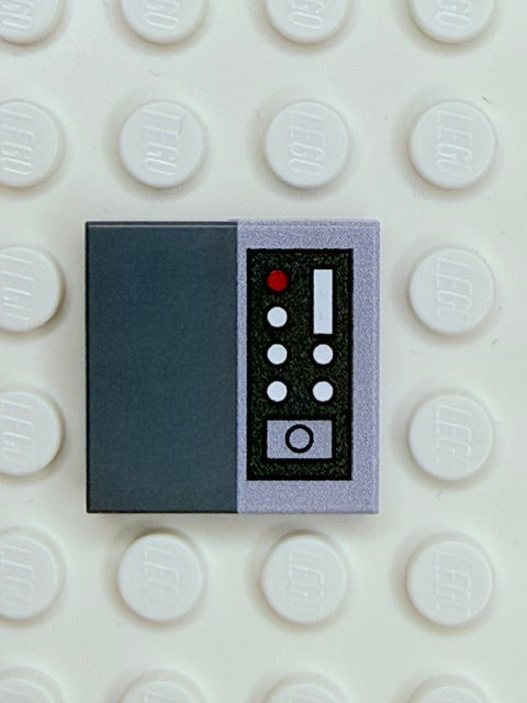 Control Panel 2x2 Tile: Dark Bluish Gray Control Panel 7