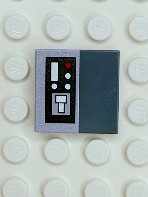Control Panel 2x2 Tile: Dark Bluish Gray Control Panel 8