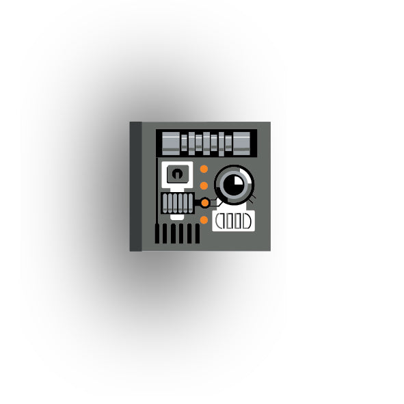 Control Panel 2x2 Tile: Dark Bluish Gray Control Panel 9