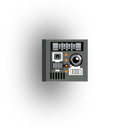 Control Panel 2x2 Tile: Dark Bluish Gray Control Panel 9