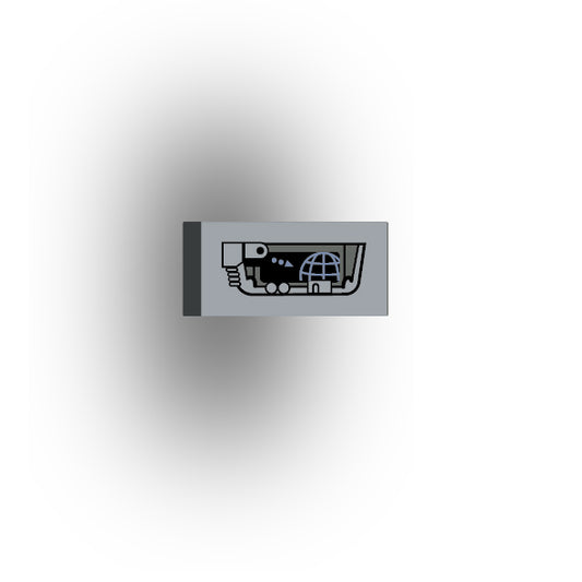 Control Panel 1x2 Tile: Light Bluiish Gray Control Panel 1