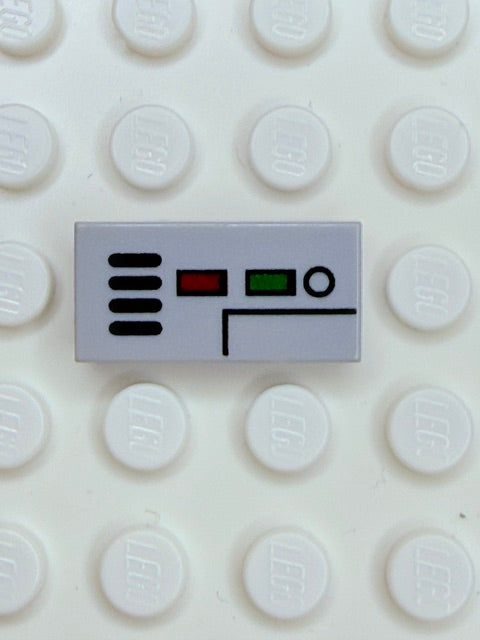 Control Panel 1x2 Tile: Light Bluiish Gray Control Panel 2