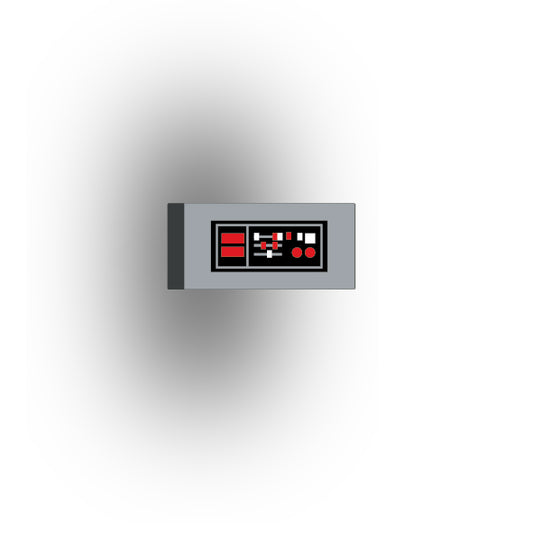Control Panel 1x2 Tile: Light Bluiish Gray Control Panel 5